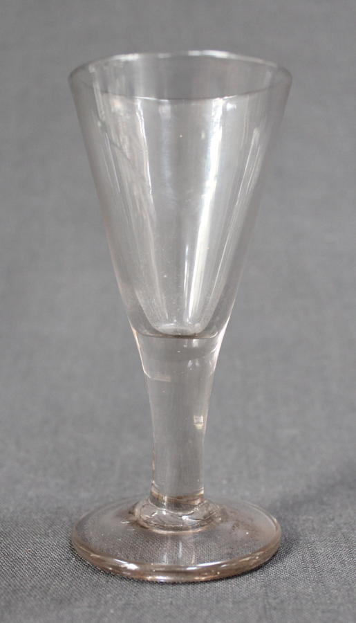 A late Geo. III cordial glass