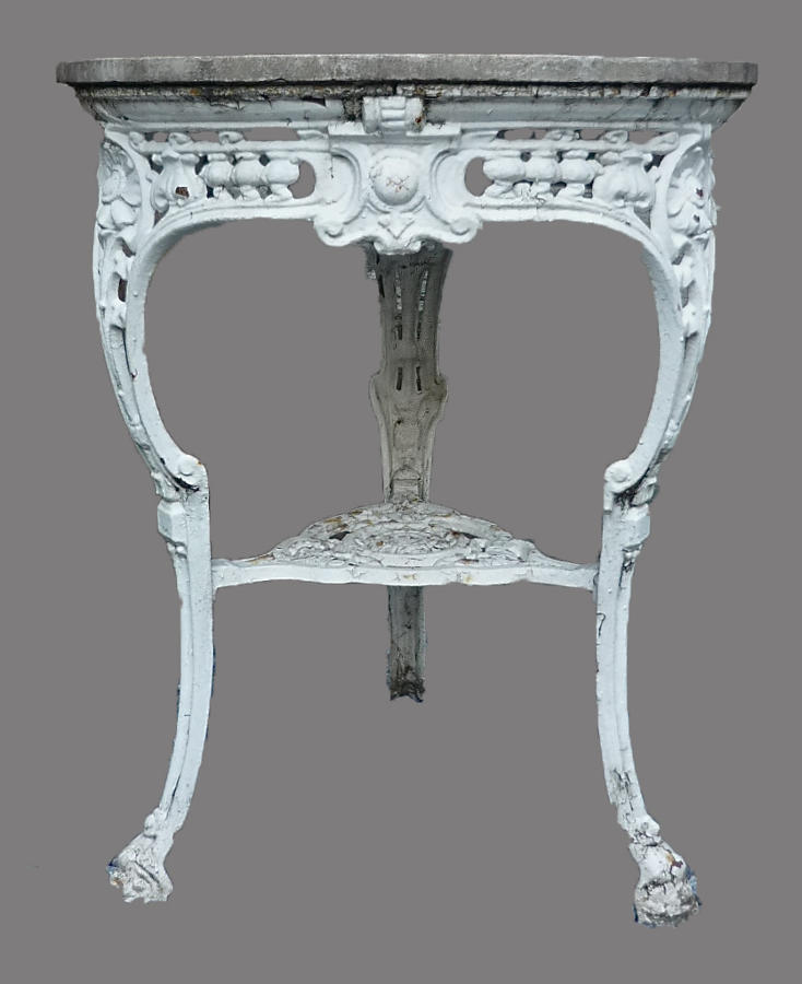 A Victorian cast metal 'pub' table