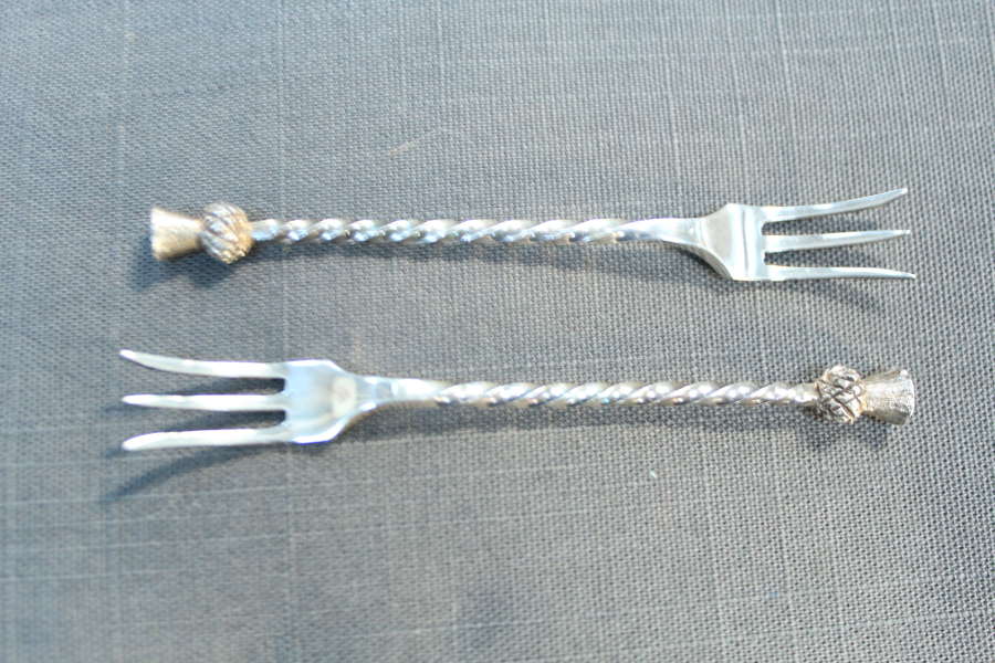 A pair of Plated Pickle Forks